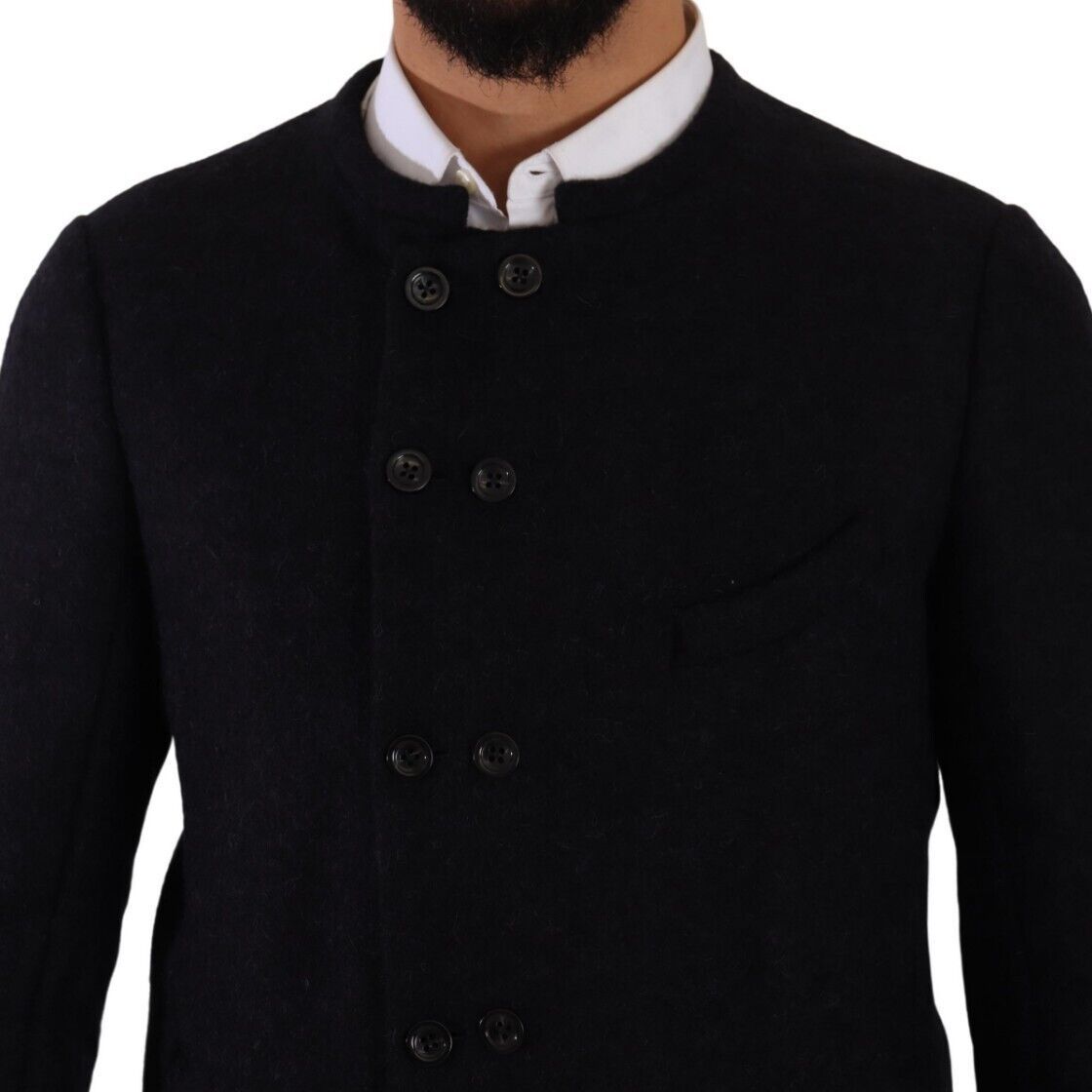 Dolce & Gabbana Gray Alpaca Button Down Men Coat Jacket