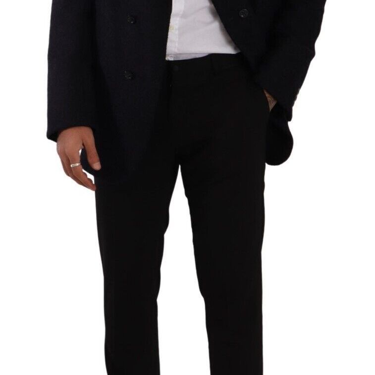 Dolce & Gabbana Gray Alpaca Button Down Men Coat Jacket