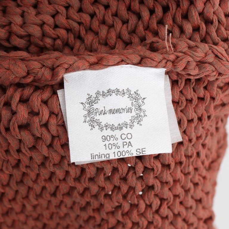 PINK MEMORIES Red Cotton Blend Knitted Sleeveless Sweater