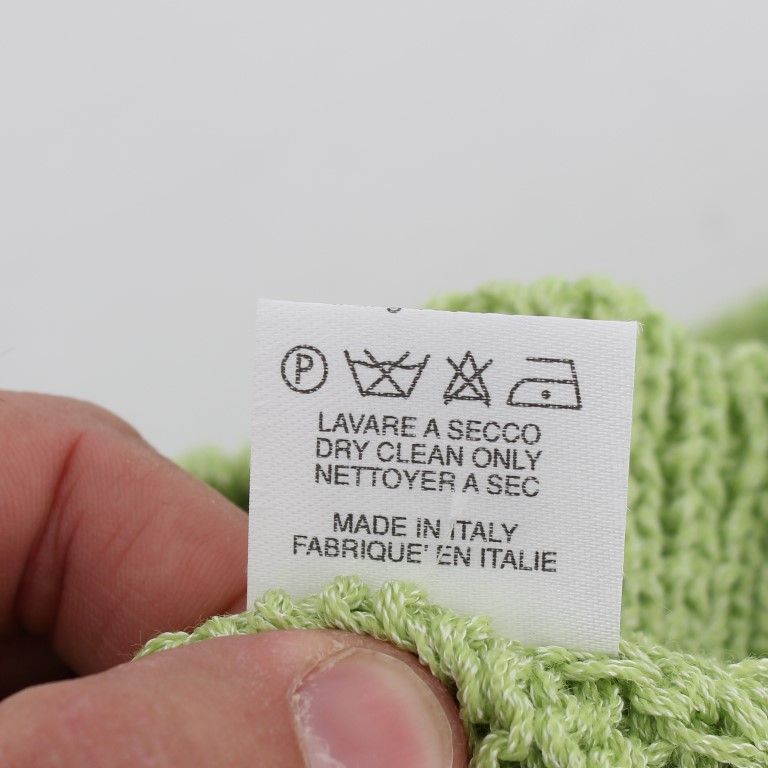 PINK MEMORIES Green Cotton Blend Knitted Sweater