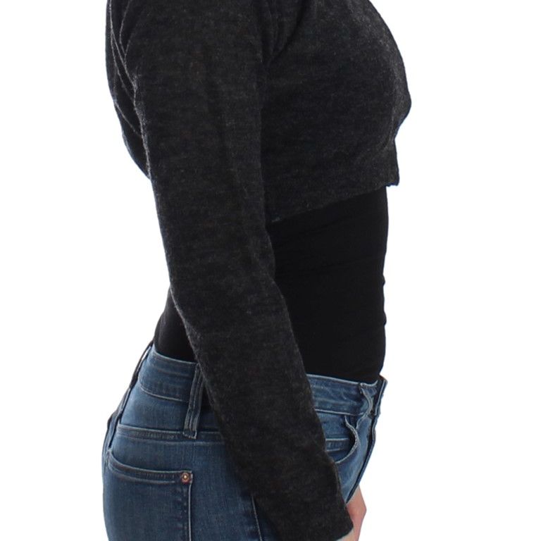 Ermanno Scervino Gray Knit Wool Cardigan Sweater
