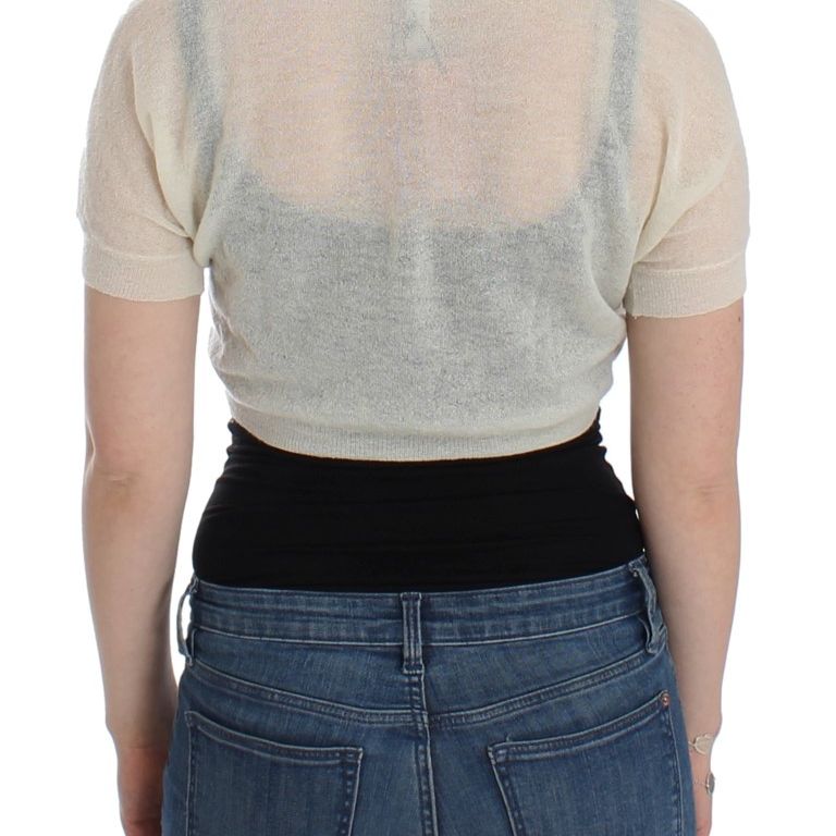 Ermanno Scervino White Wool Cardigan Sweater