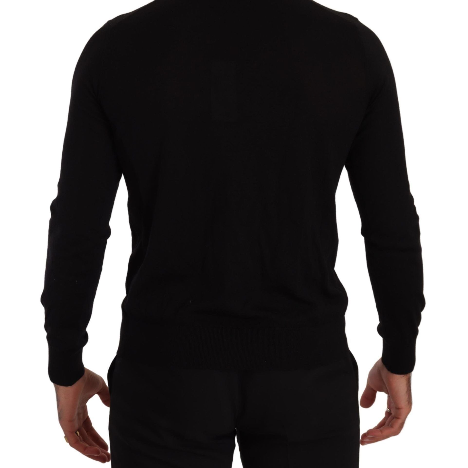 Dolce & Gabbana Black Cashmere Button Down Cardigan Sweater