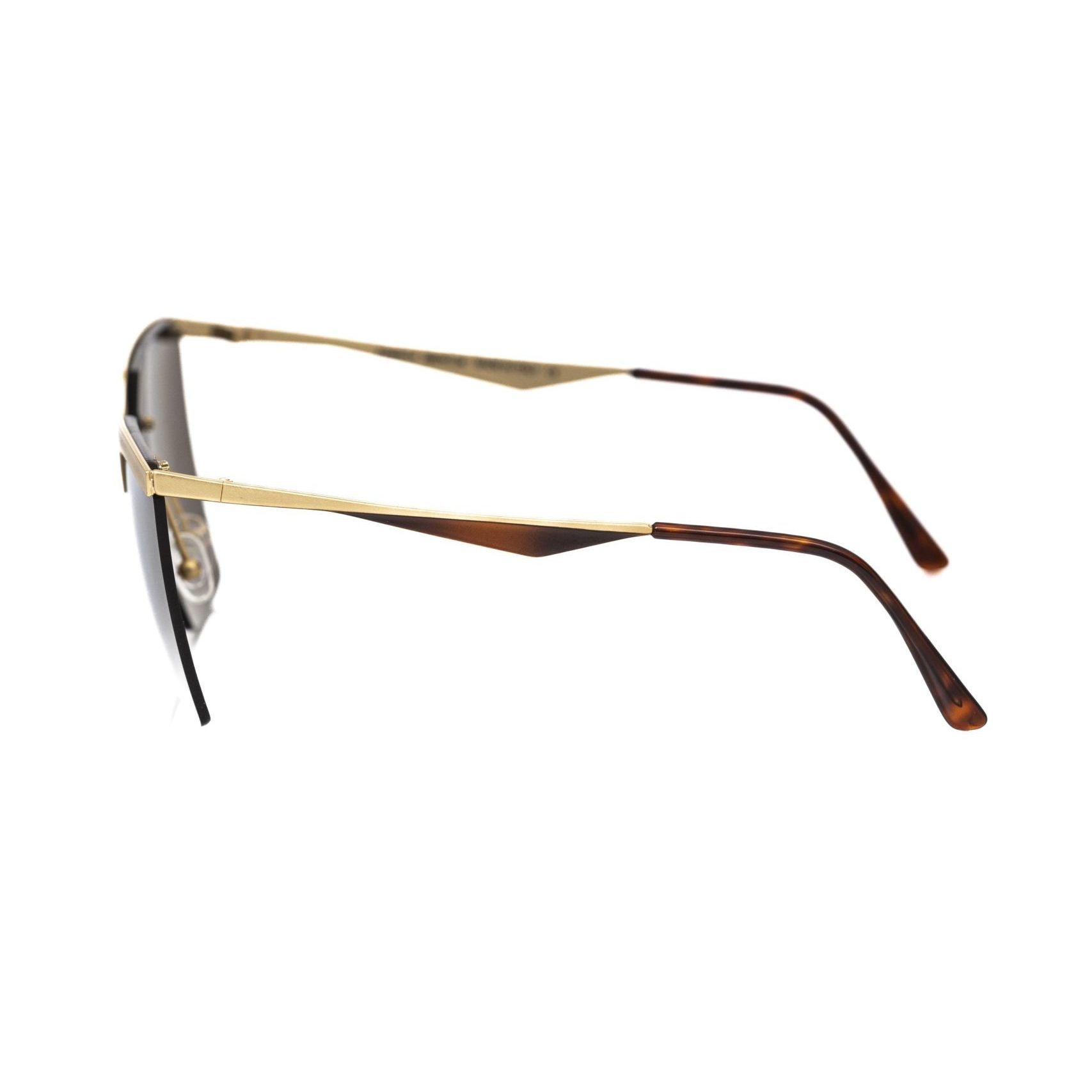 Frankie Morello Gold Metallic Fibre Women Sunglass