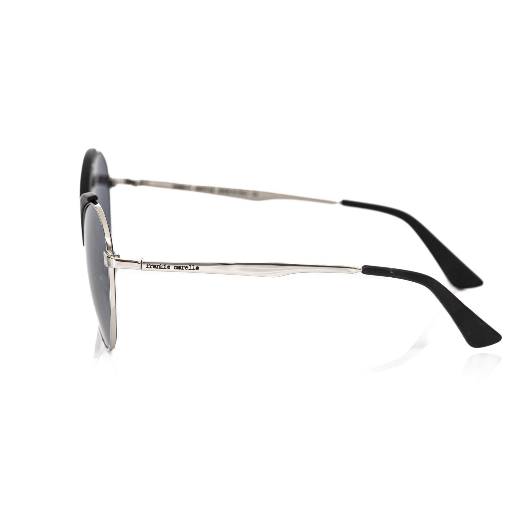 Frankie Morello Black Metallic Women Sunglasses