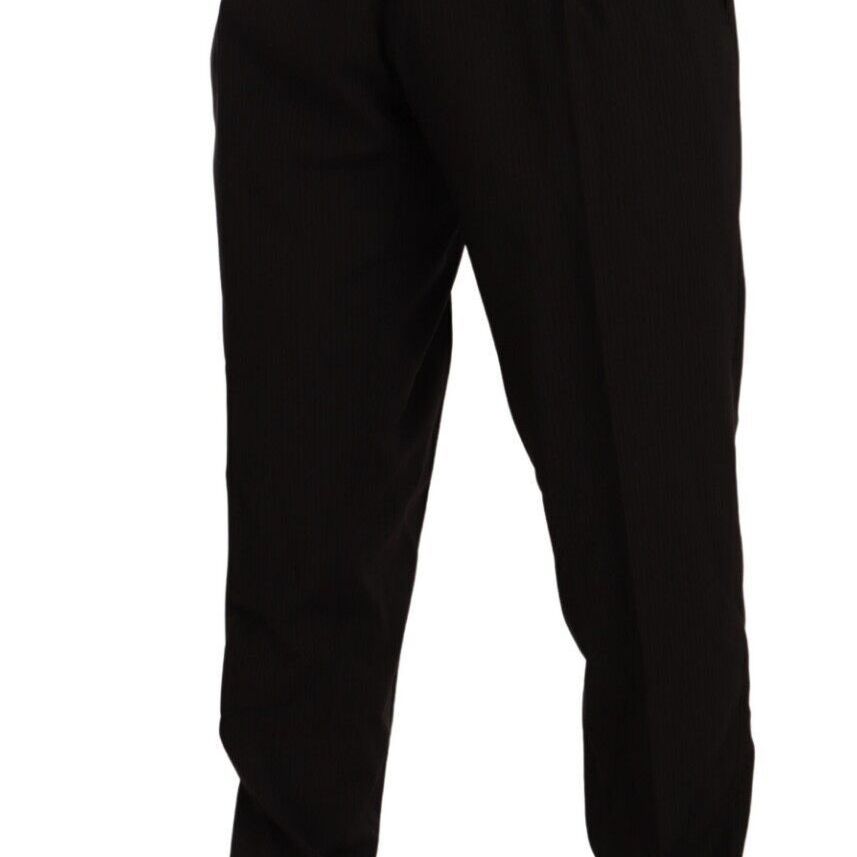 Dolce & Gabbana Brown Wool Skinny Formal Dress Pants