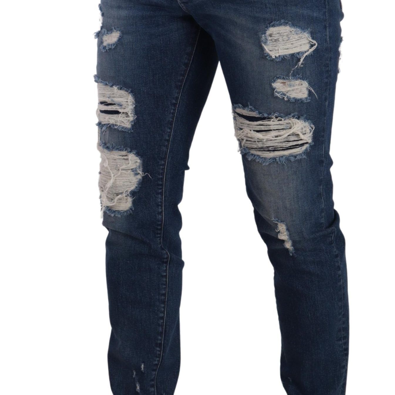 Dolce & Gabbana Blue Wash Cotton Stretch Slim Fit Denim Jeans