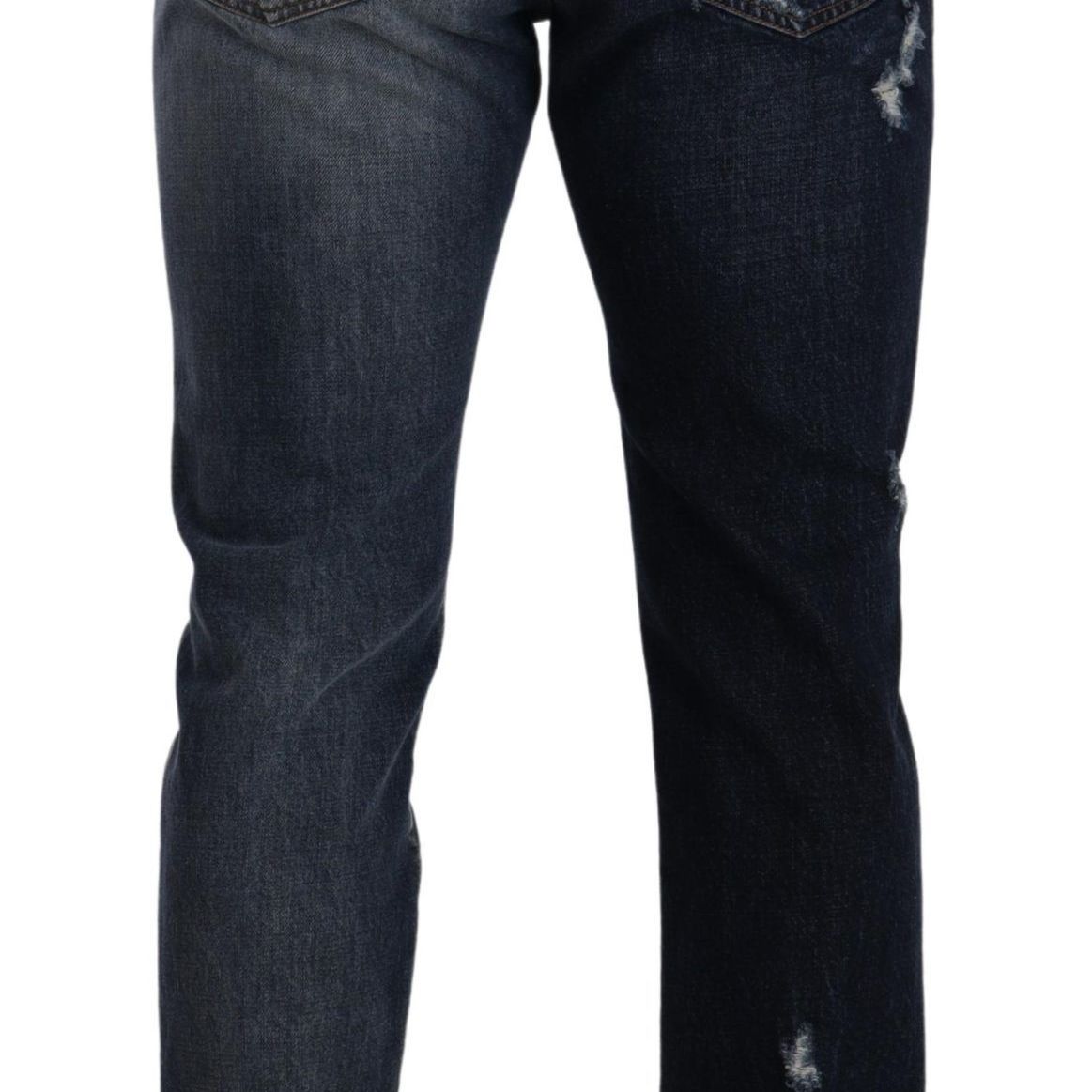 Dolce & Gabbana Blue Cotton Regular Denim Trousers Jeans