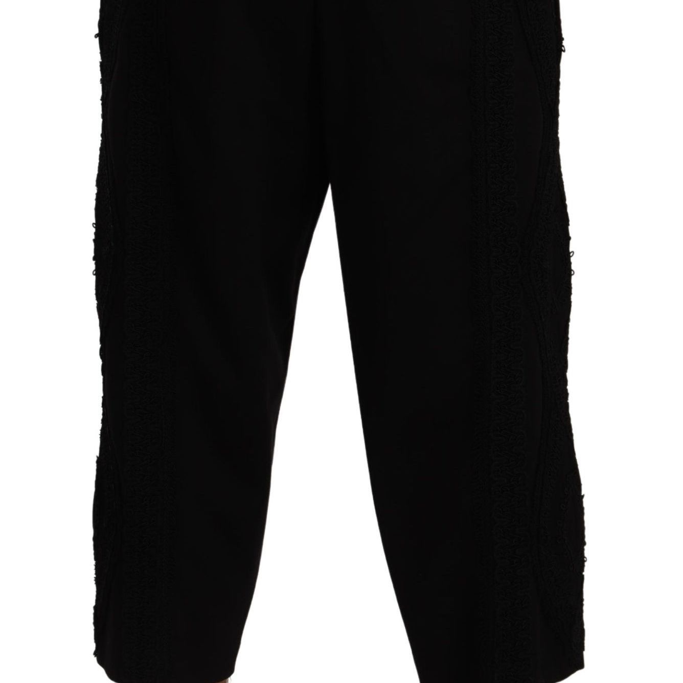 Dolce & Gabbana Black Cotton Torero Sweatpants Shorts Pants