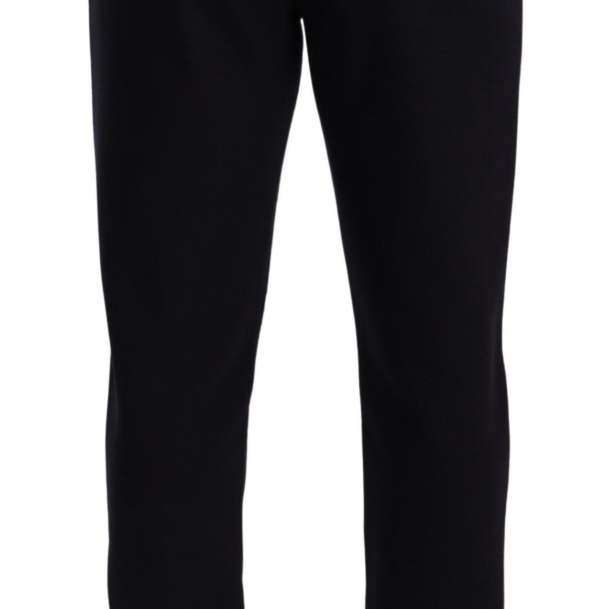 Dolce & Gabbana Blue Cotton Stretch Jogging Trouser Pants