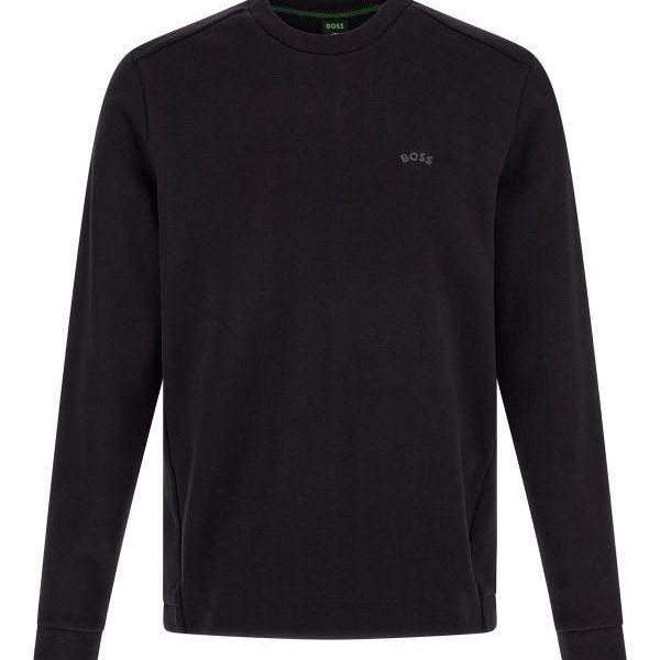Hugo Boss Black Cotton Logo Details Sweatshirt