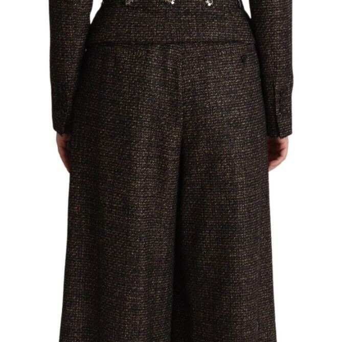 Dolce & Gabbana Dark Brown Wool Single Breasted 2 Pc Jacket Pants