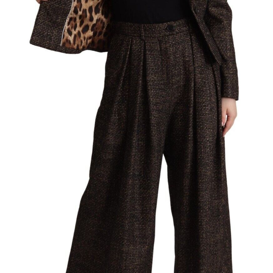 Dolce & Gabbana Dark Brown Wool Single Breasted 2 Pc Jacket Pants