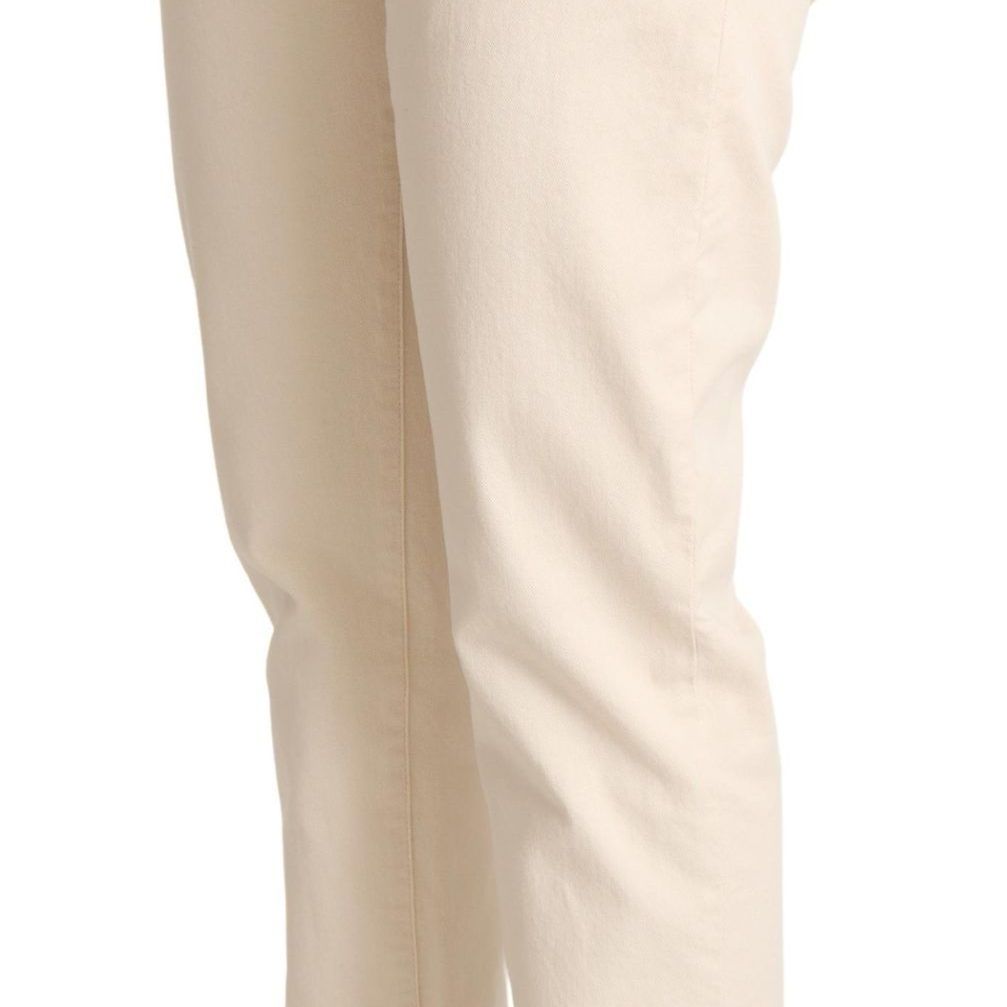 Dolce & Gabbana White Cotton Skinny Denim Women Jeans Pants