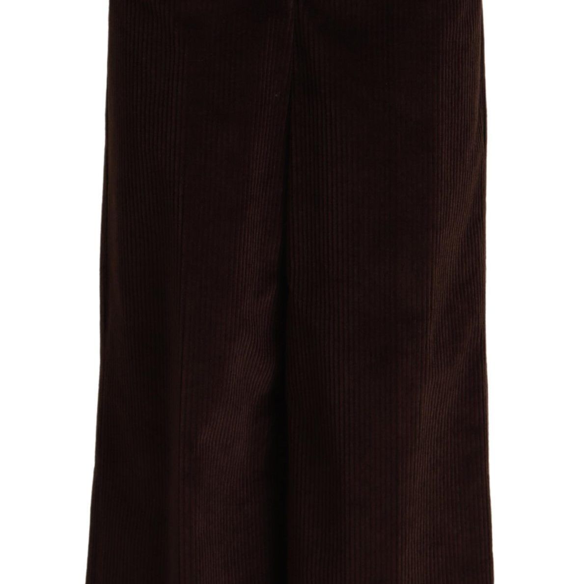 Dolce & Gabbana Brown Cotton High Waist Trouser Wide Leg Pants