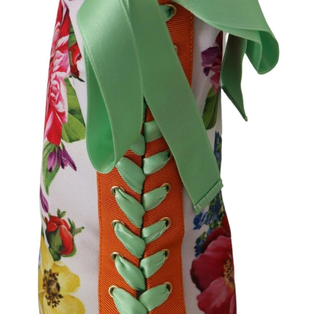 Dolce & Gabbana White Jersey Stretch Boots Open Toes Heels Shoes