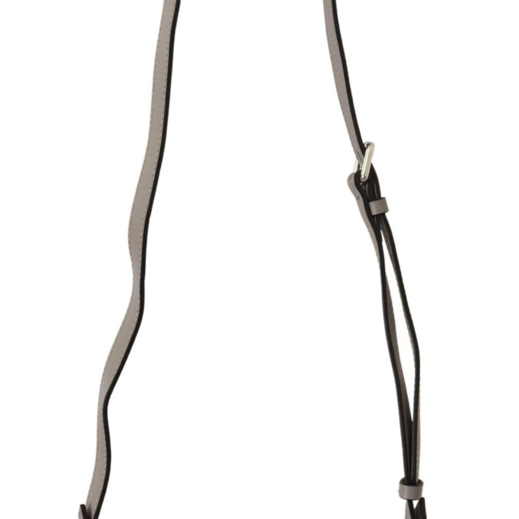 Karl Lagerfeld Light Grey Leather Crossbody Bag
