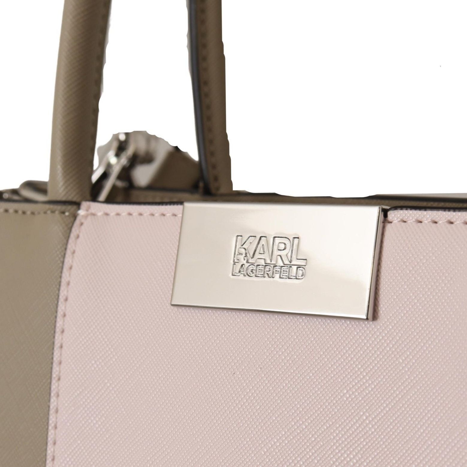 Karl Lagerfeld Sage Green Polyurethane Tote Shoulder Bag