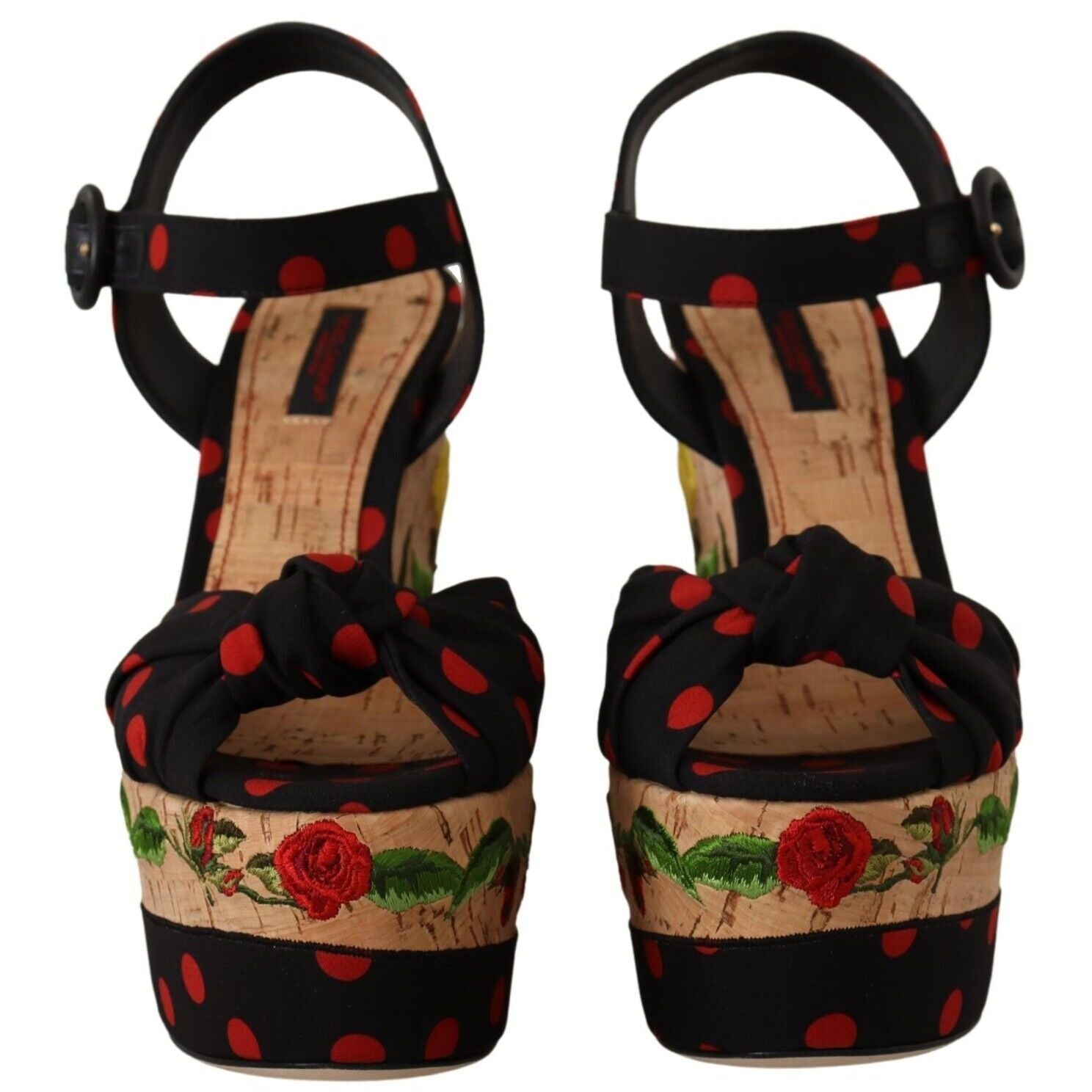 Dolce & Gabbana Multicolor Platform Wedges Sandals Charmeuse Shoes