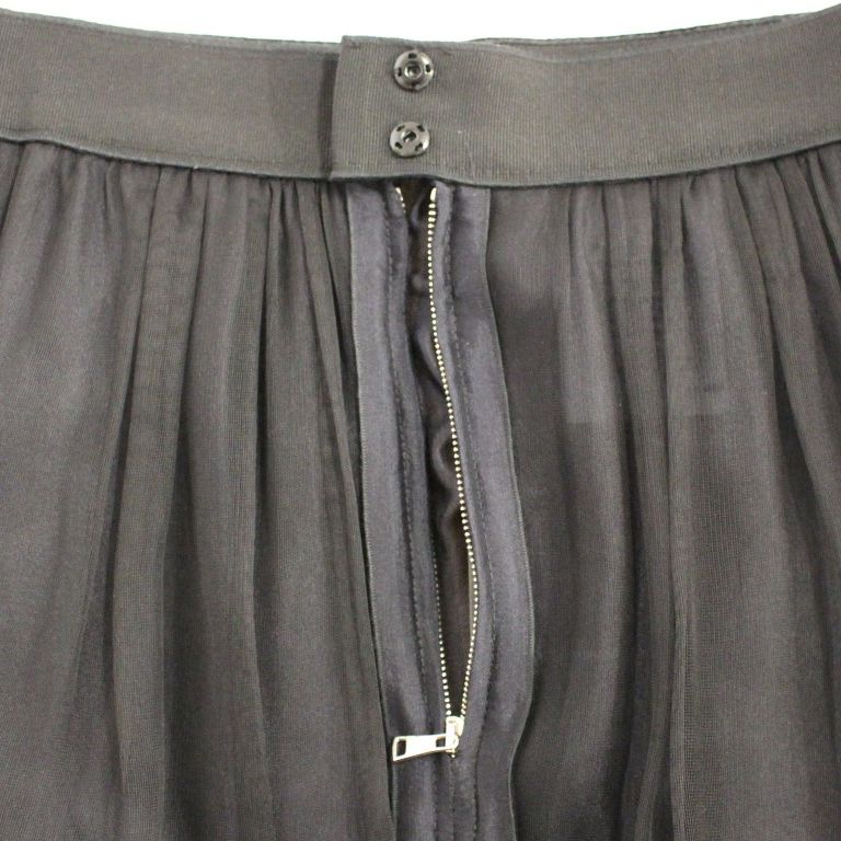 Dolce & Gabbana Black Silk Transparent Above Knees Skirt