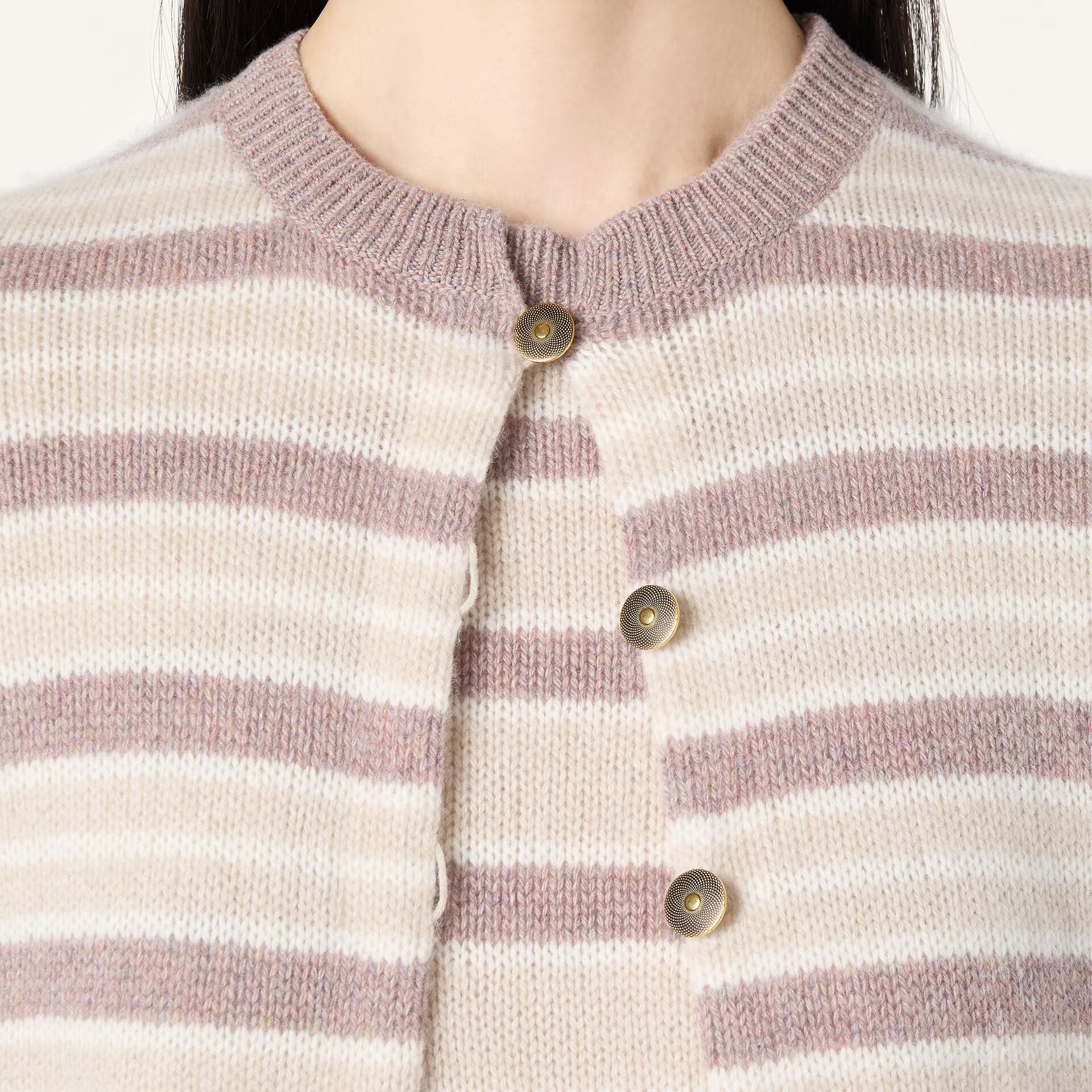 Loro Piana Fobello Stripes Cardigan in Baby Cashmere