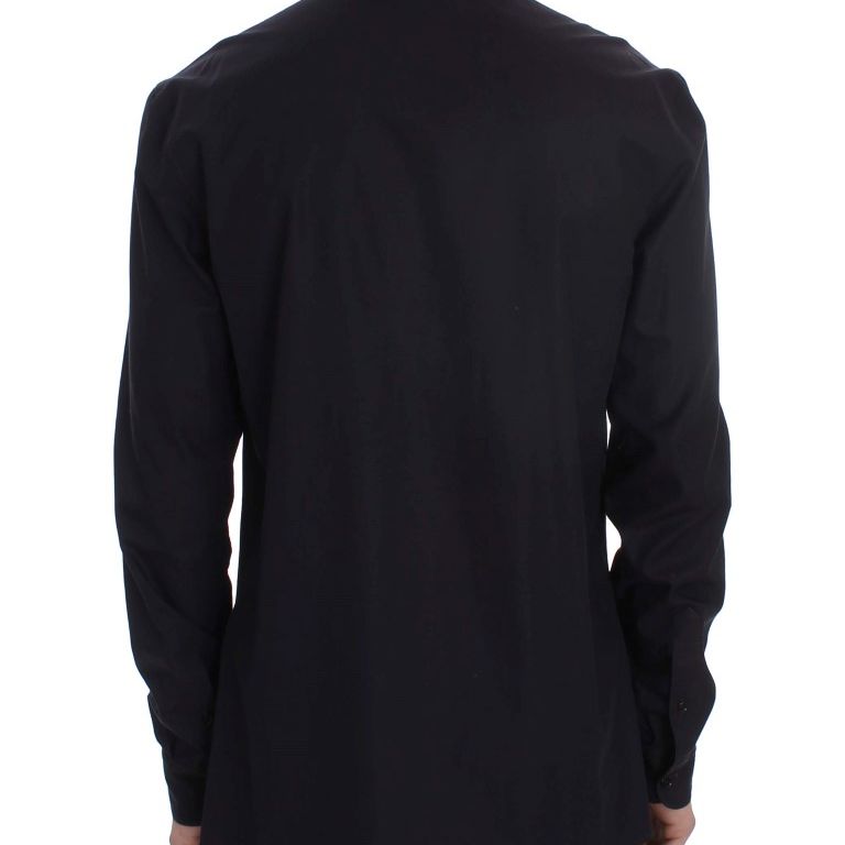 Dolce & Gabbana Purple Striped Cotton Pajama Lounge Shirt