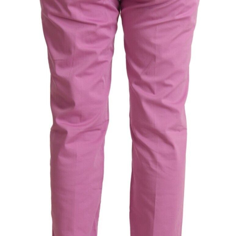 Jacob Cohen Pink Cotton Low Waist Denim Tapered Jeans