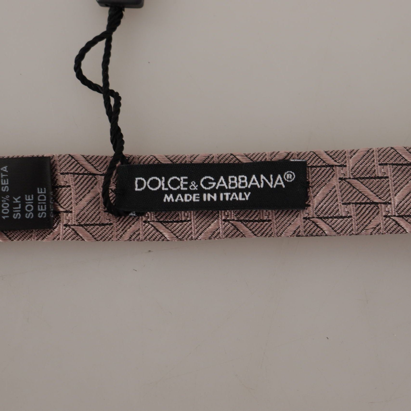 Dolce & Gabbana Gray Fantasy Print Adjustable Neck Papillon Bow Tie
