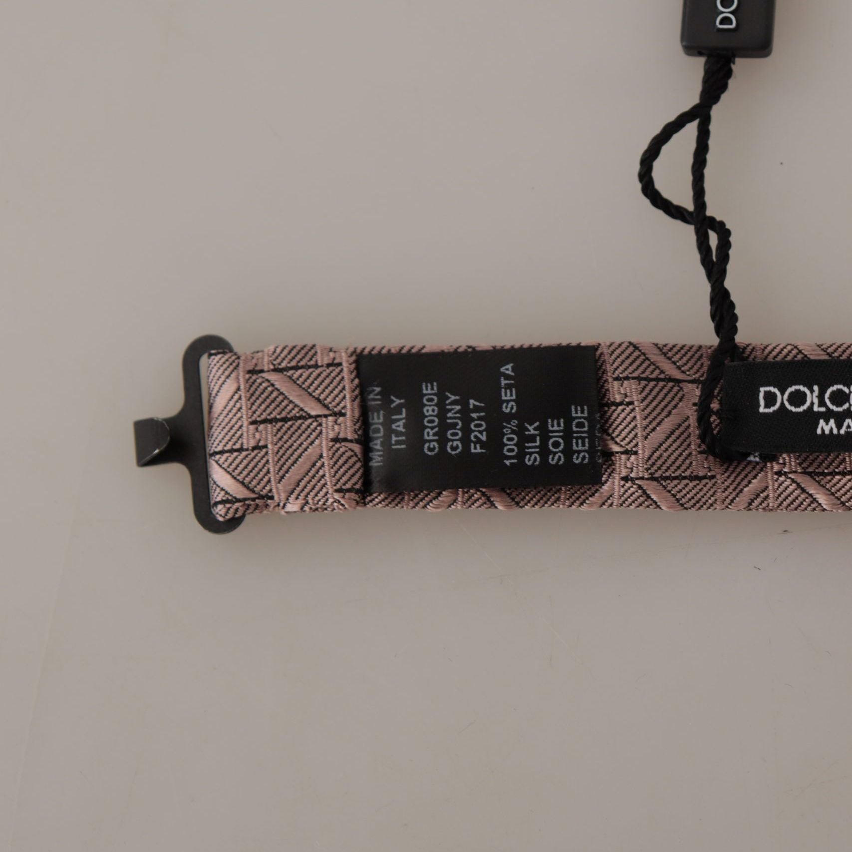 Dolce & Gabbana Gray Fantasy Print Adjustable Neck Papillon Bow Tie