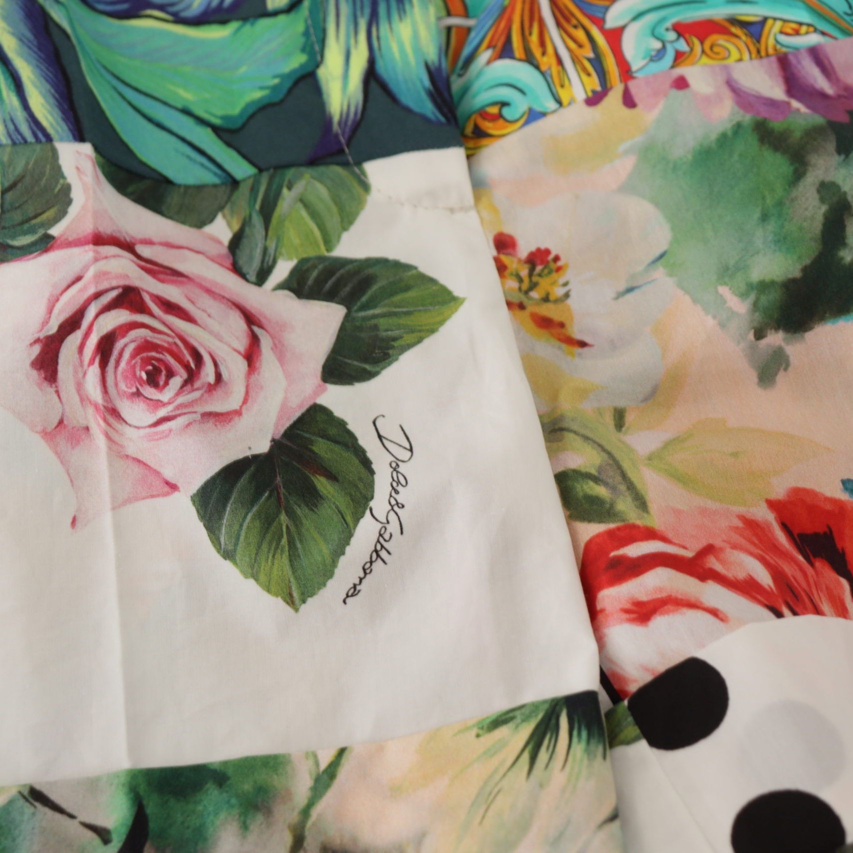 Dolce & Gabbana Multicolor High Waist Hot Pants Shorts