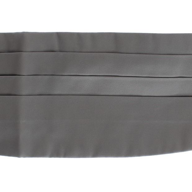 Dolce & Gabbana Gray Waist Belt Silk Cummerbund