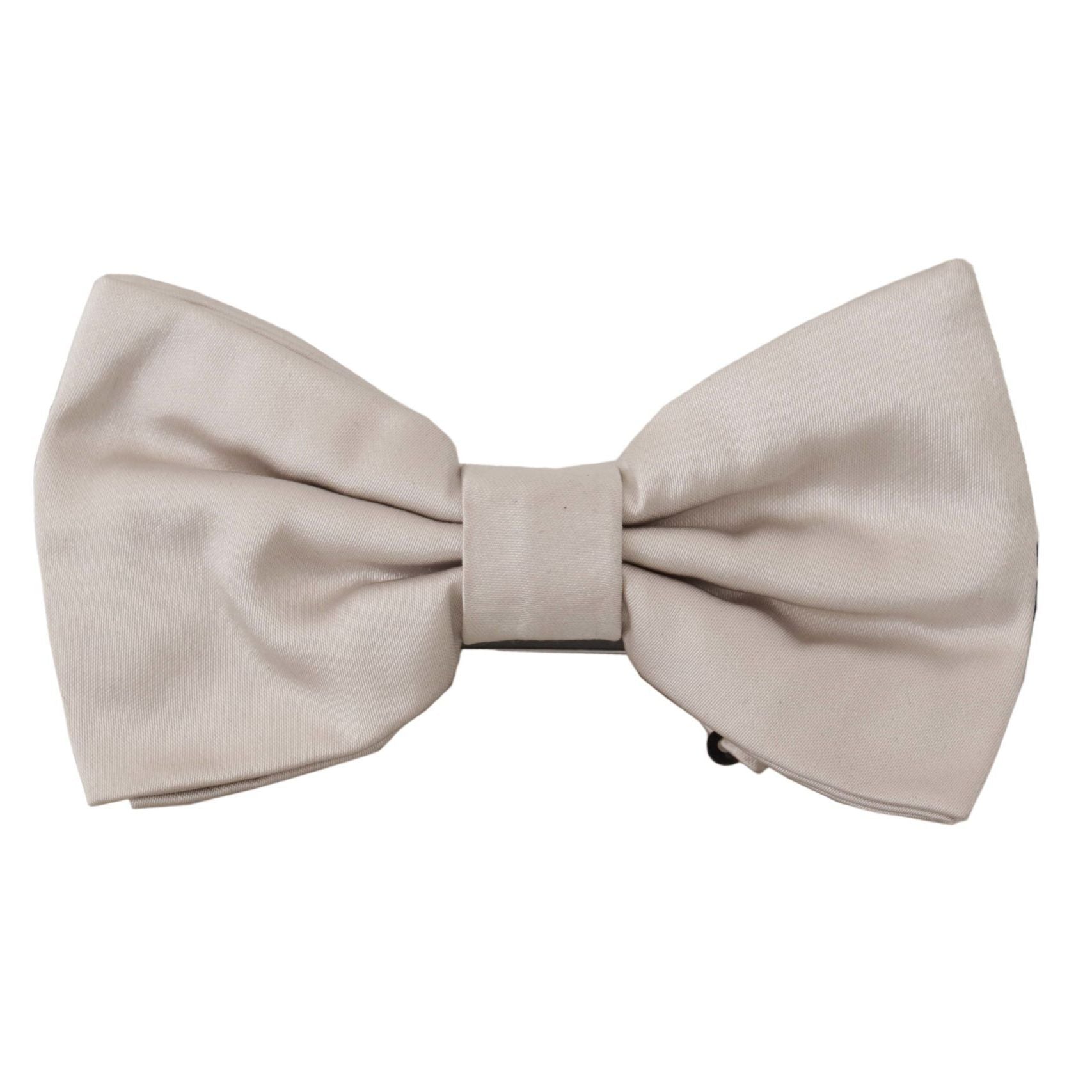 Dolce & Gabbana Gray 100% Silk Adjustable Neck Papillon Tie