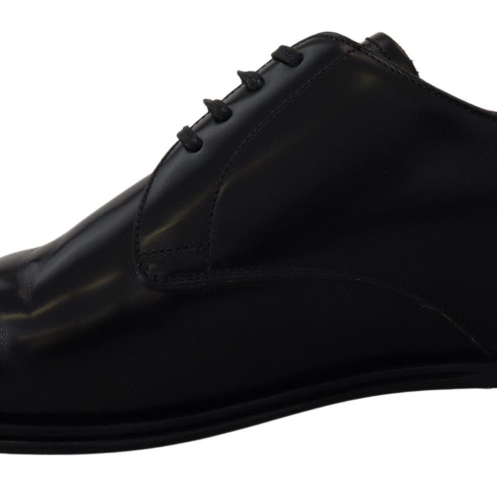 Dolce & Gabbana Black Leather Formal Dress Shoes