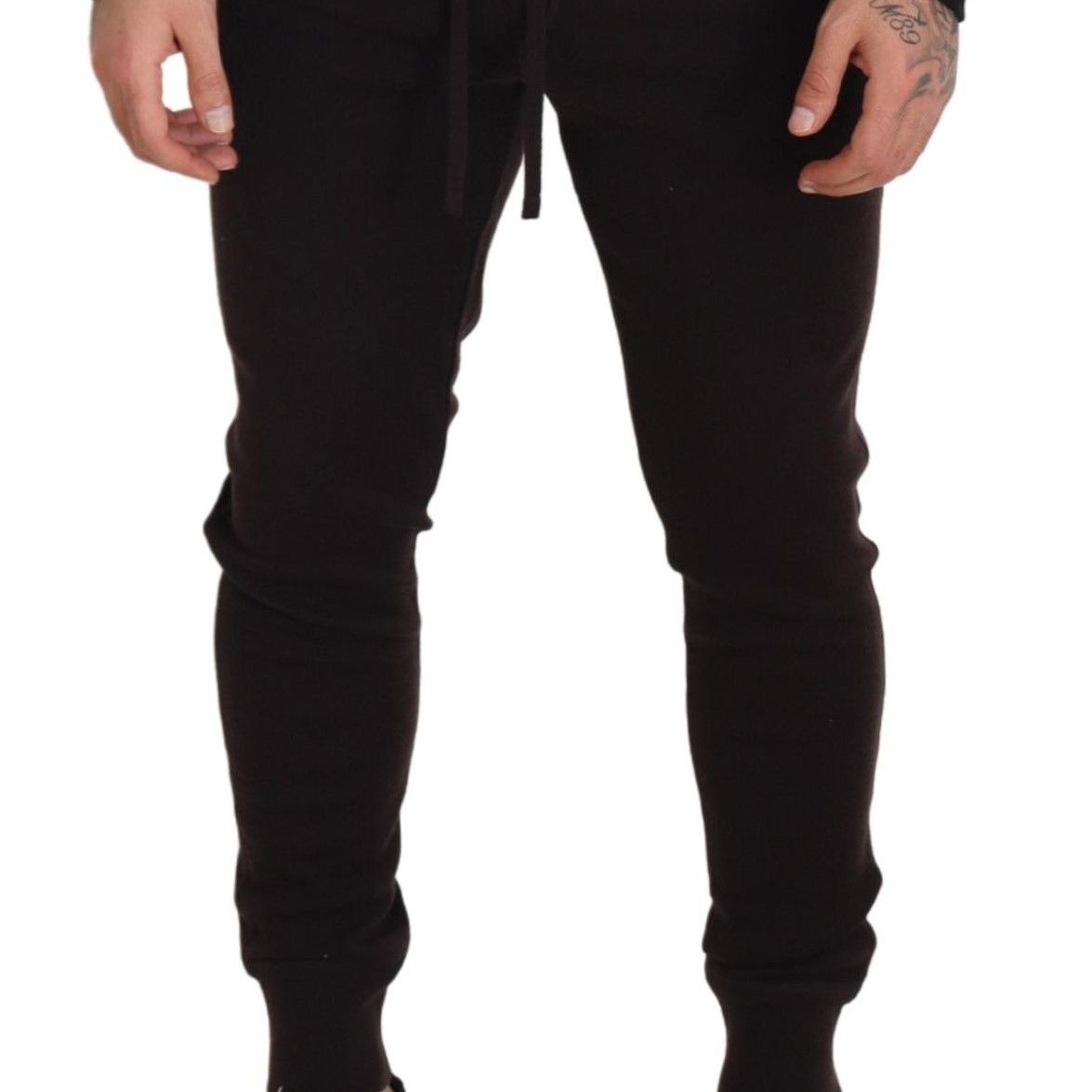 Dolce & Gabbana Brown Cashmere Trousers Bottoms Drawstring Pants