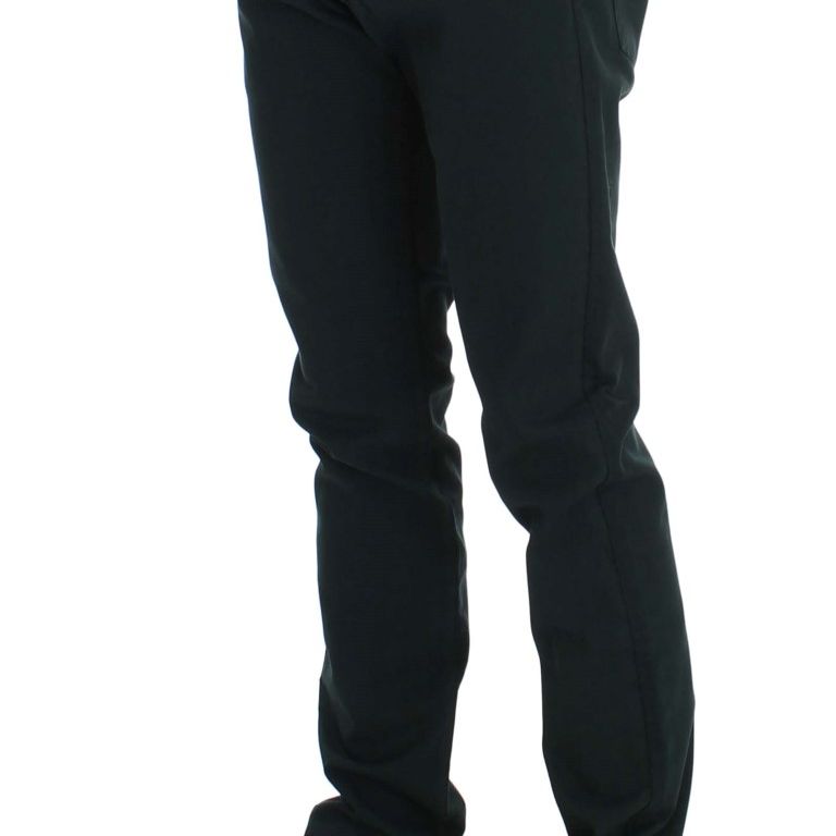 Ermanno Scervino Green Cotton Denim Stretch Straight Fit Jeans