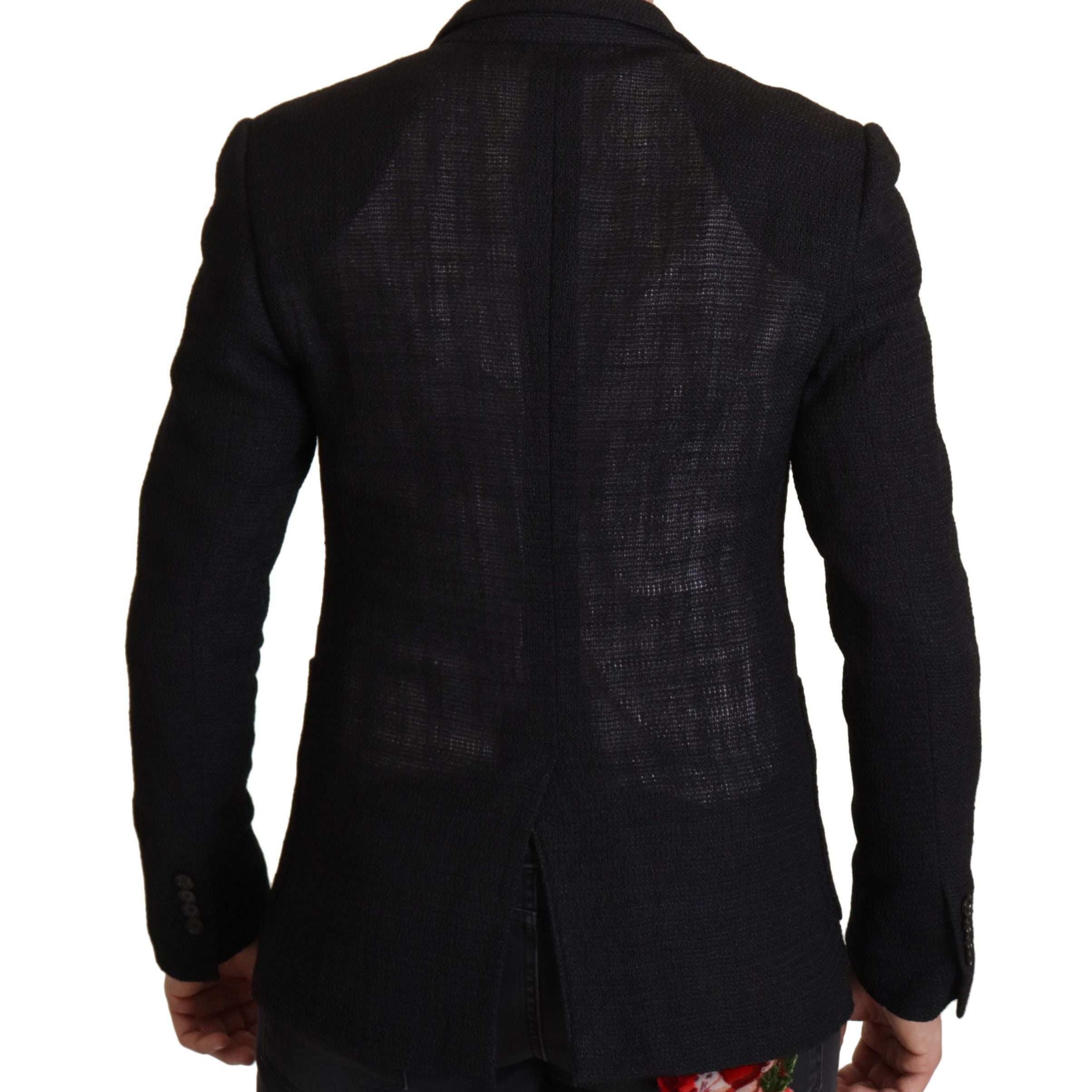 Dolce & Gabbana Black Single Breasted Coat Men Blazer