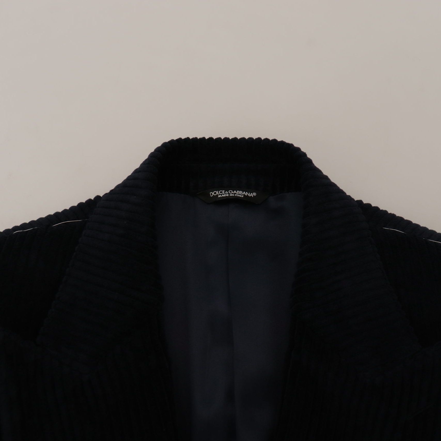 Dolce & Gabbana Black Cotton Cardigan Long Coat Men Jacket