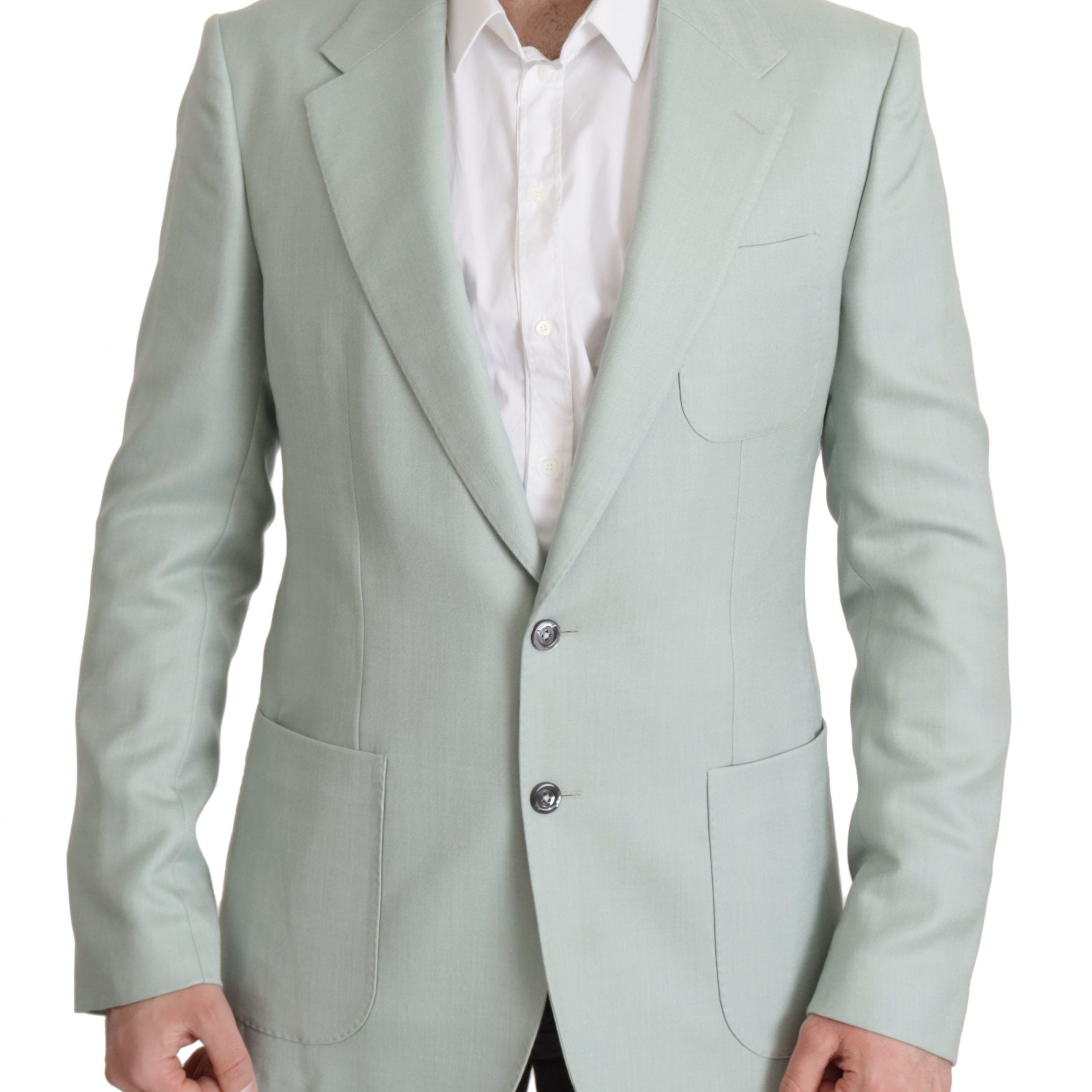 Dolce & Gabbana Green Cashmere Jacket Blazer Jacket