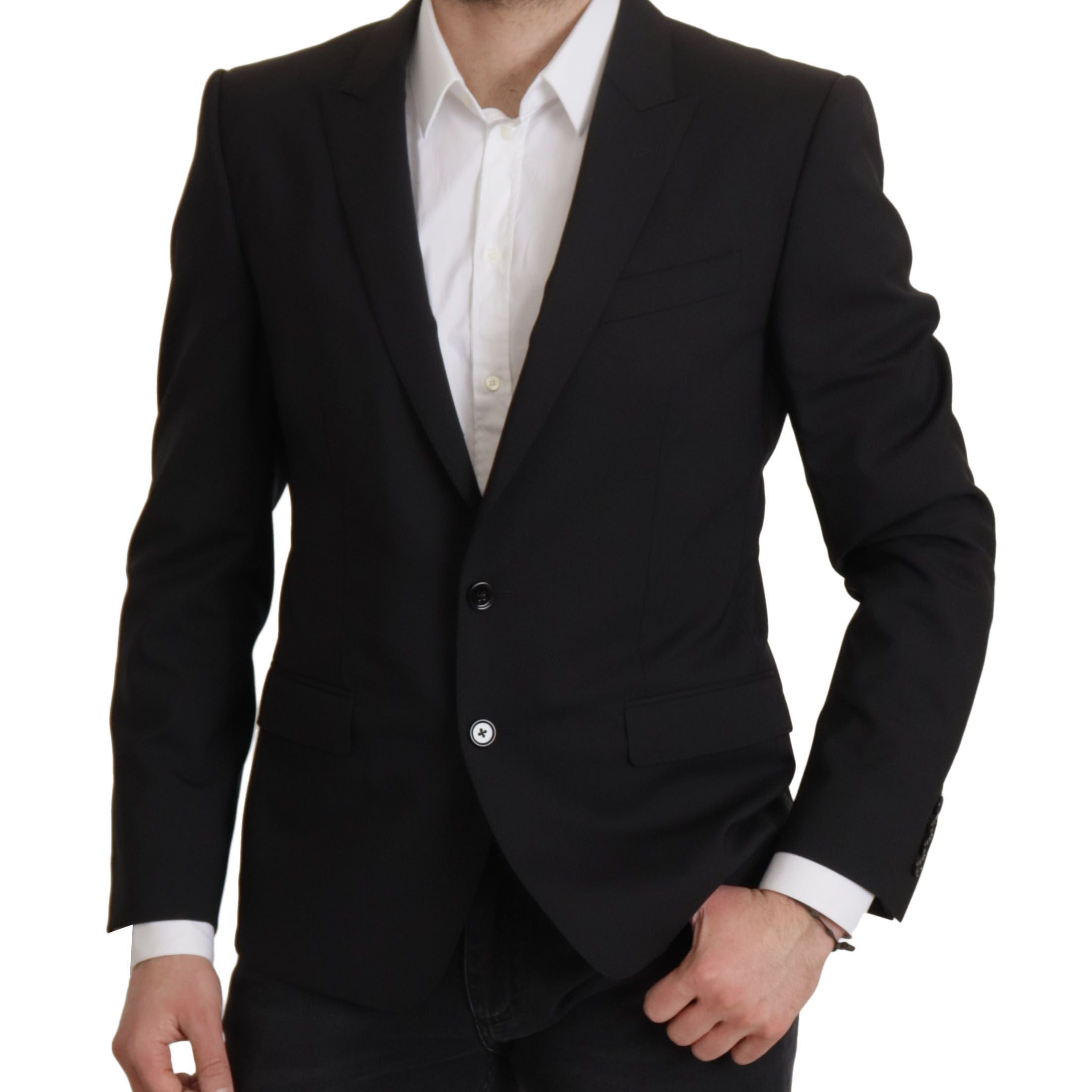 Dolce & Gabbana Black Single Breasted Jacket MARTINI Blazer