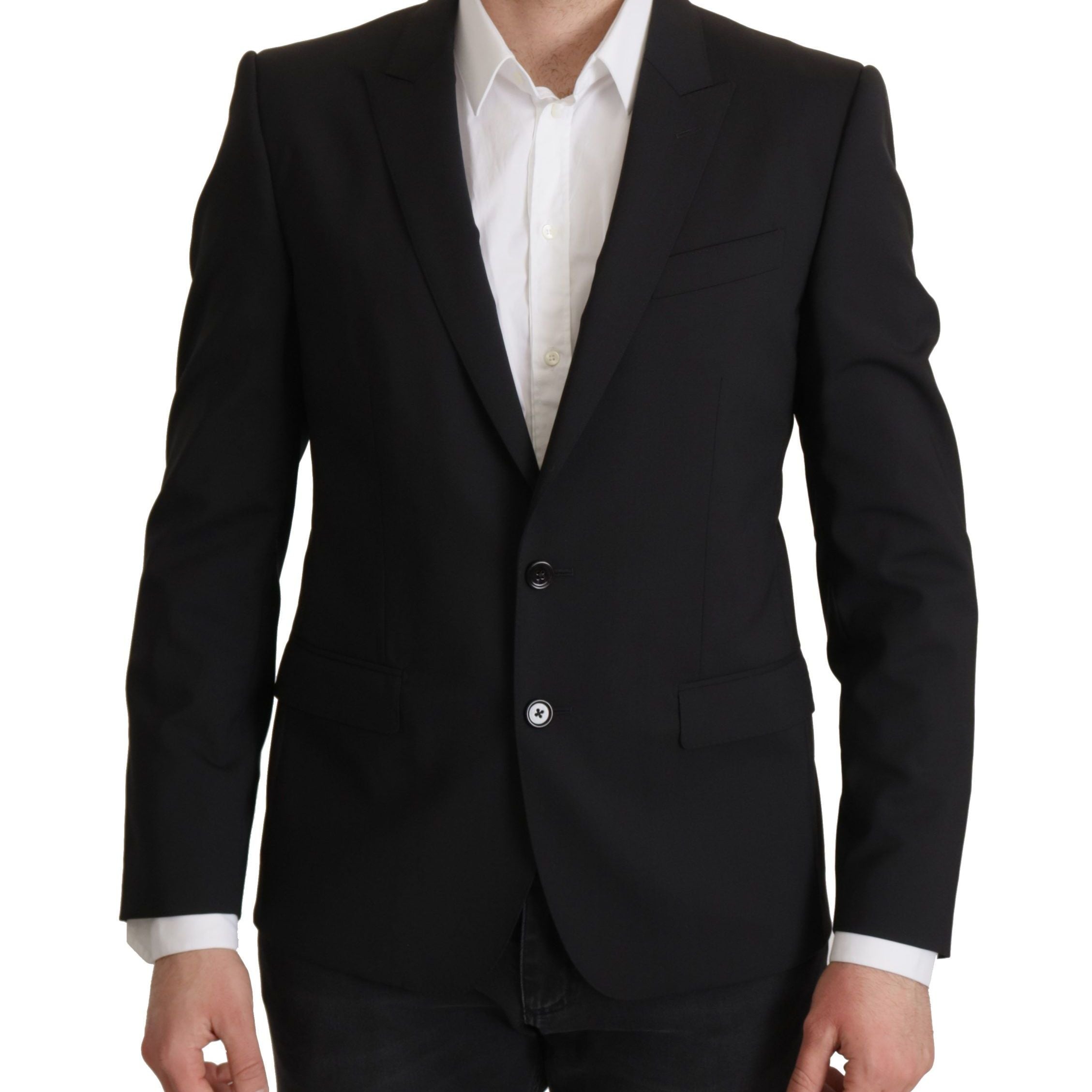 Dolce & Gabbana Black Single Breasted Jacket MARTINI Blazer