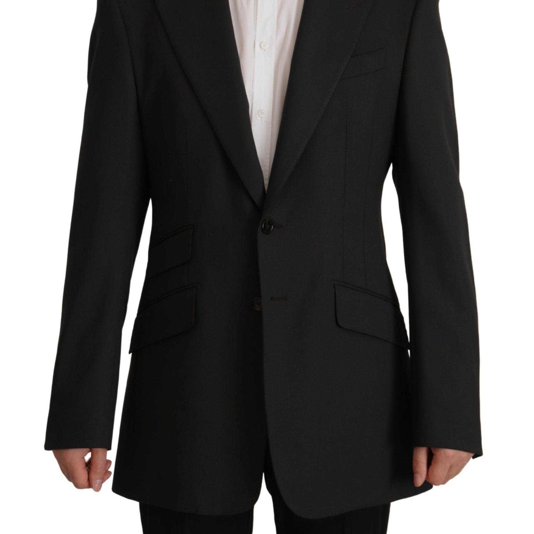 Dolce & Gabbana Black Wool Single Breasted Blazer v