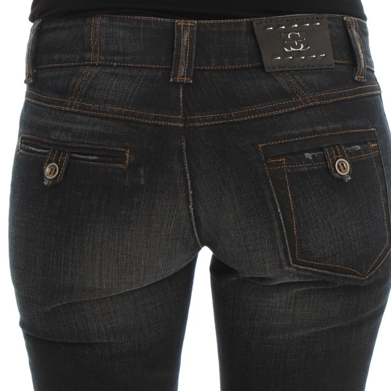 Ermanno Scervino Blue Wash Cotton Slim Fit Jeans