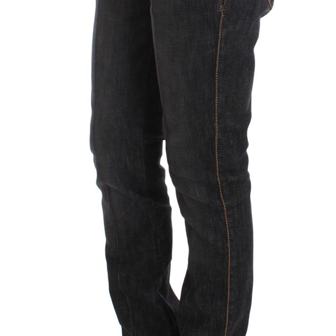Ermanno Scervino Gray Cotton Slim Fit Denim Jeans
