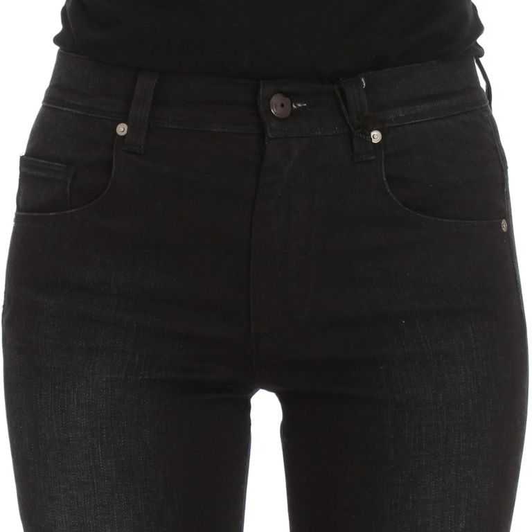 Ermanno Scervino Blue Cotton Blend Slim Fit Bootcut Jeans