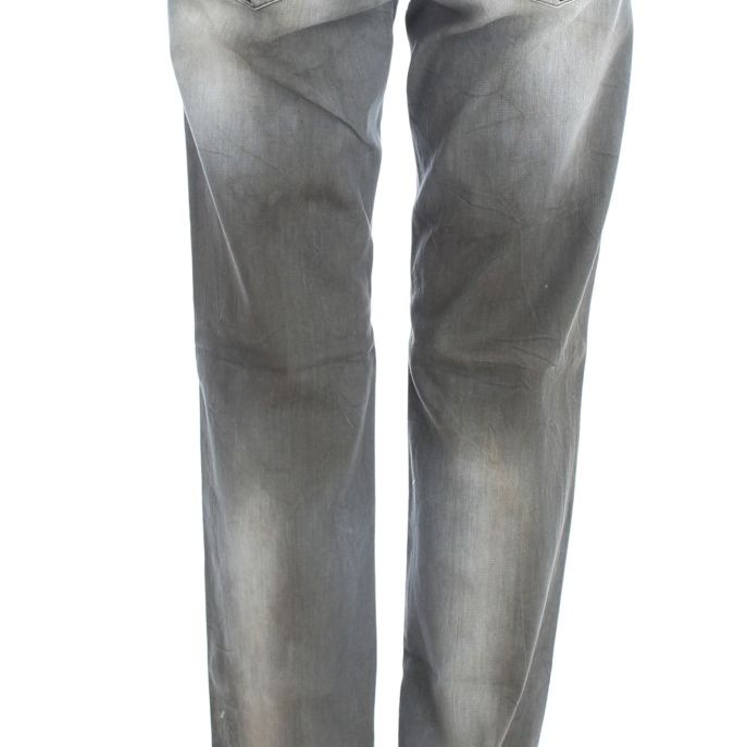 Ermanno Scervino Gray Cotton Blend Loose Fit Boyfriend Jeans