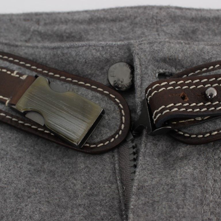 Ermanno Scervino Gray Cotton Slim Fit Casual Bootcut Pants