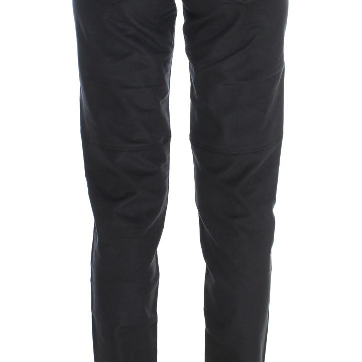 Ermanno Scervino Black Cotton Blend Regular Fit Pants