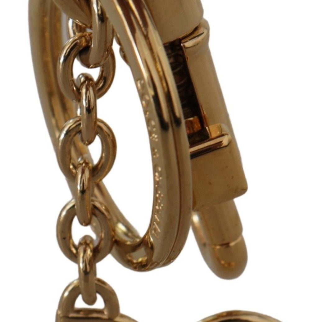 Dolce & Gabbana Black Leather #DGLovesLondon Keyring Cardholder Coin Case