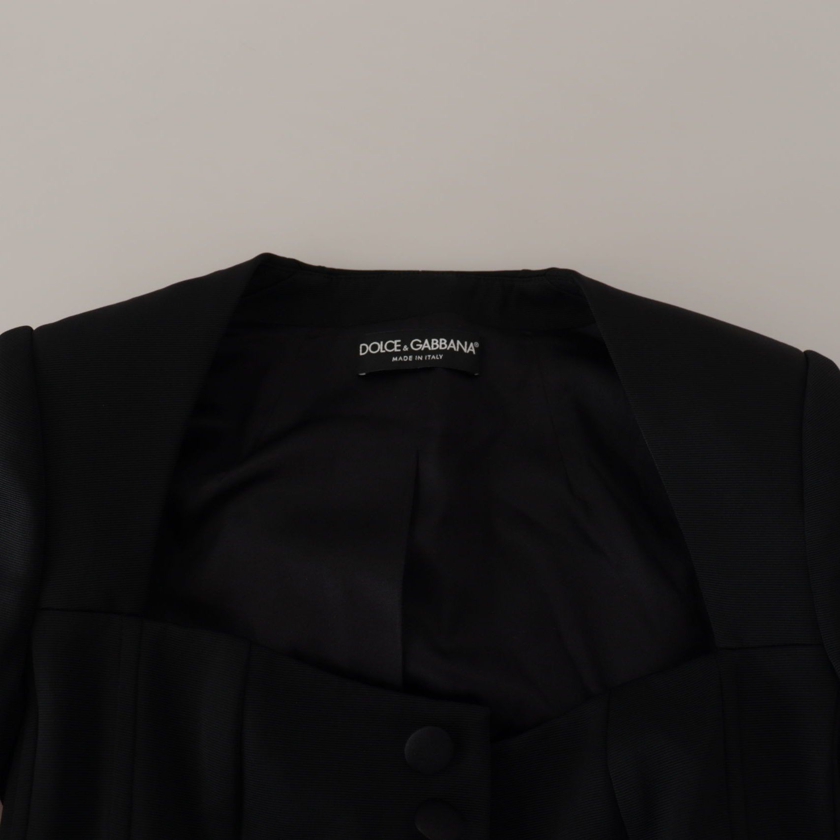 Dolce & Gabbana Black Slim Fit Long Sleeves Snap Jacket