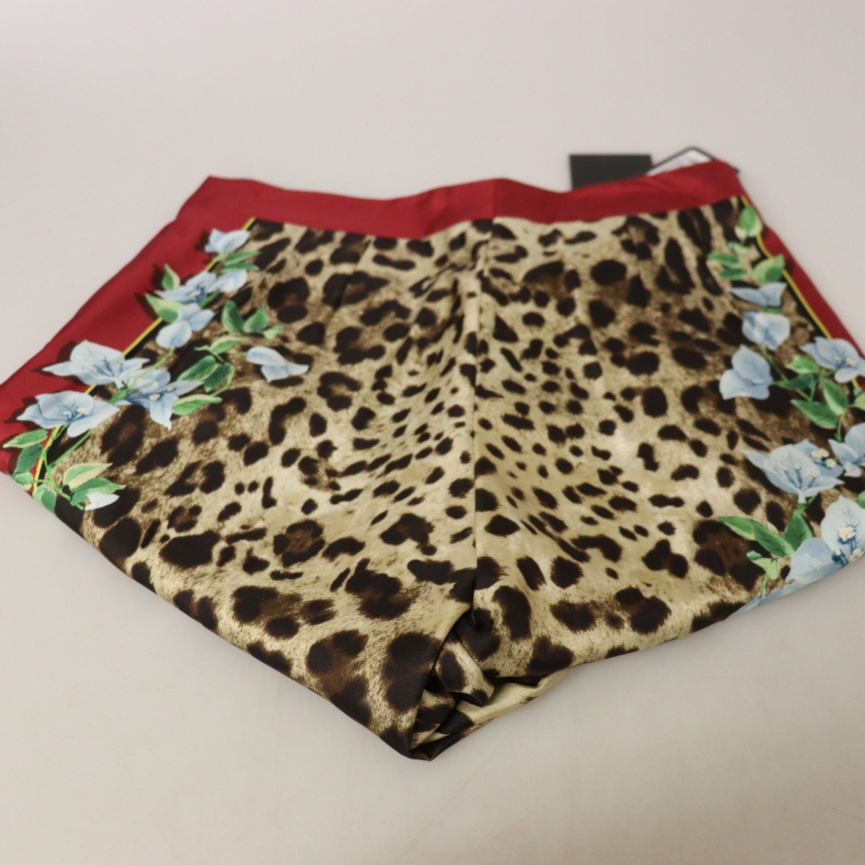 Dolce & Gabbana Multicolor Leopard Flora Printed Mid Waist Trouser Pants